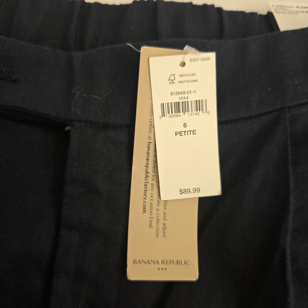 Banana Republic Linen Blend Wide Leg Pants Size 6 - Picture 5 of 7